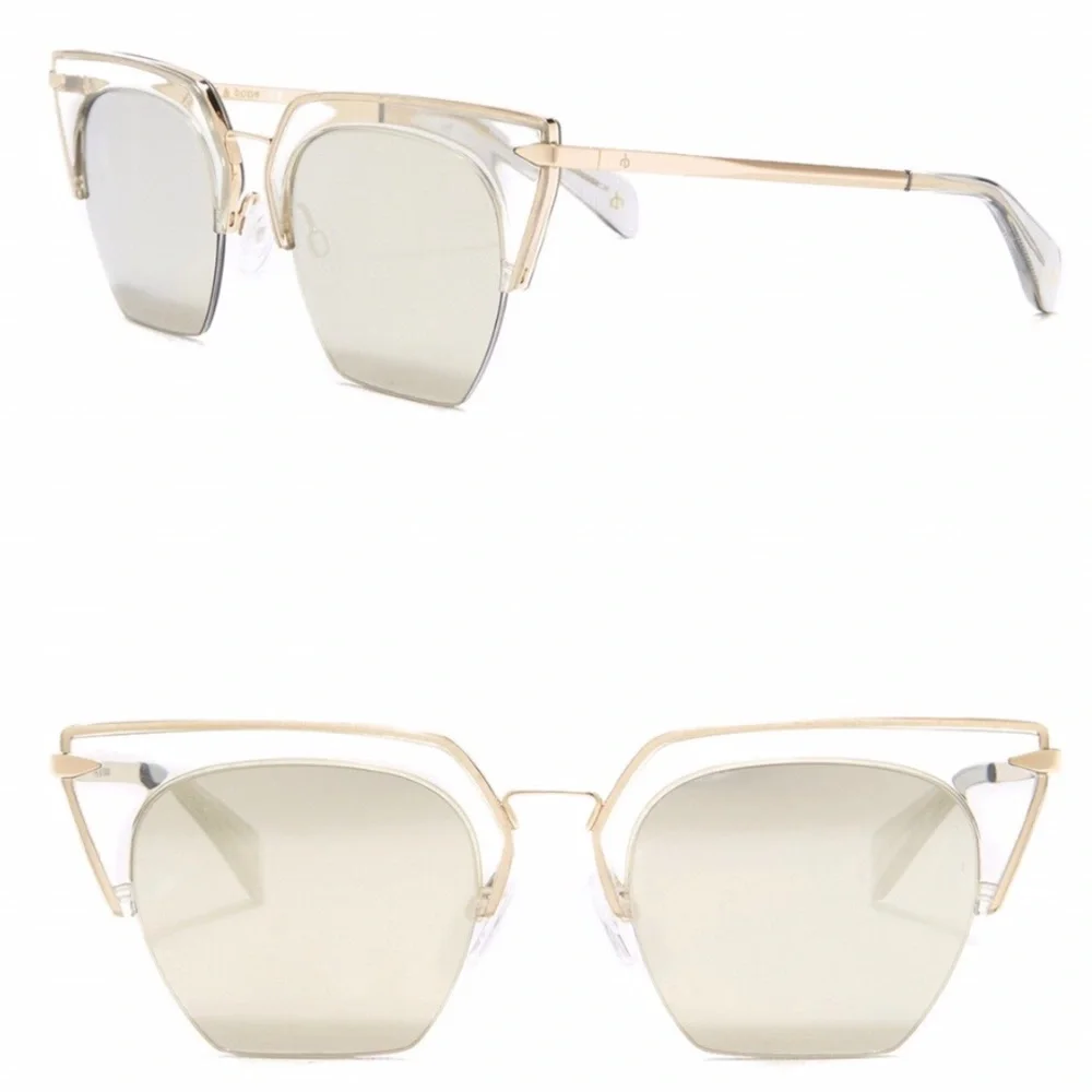 Rag & Bone Cat Eye Sunglasses Clear/Gold 51mm NWT